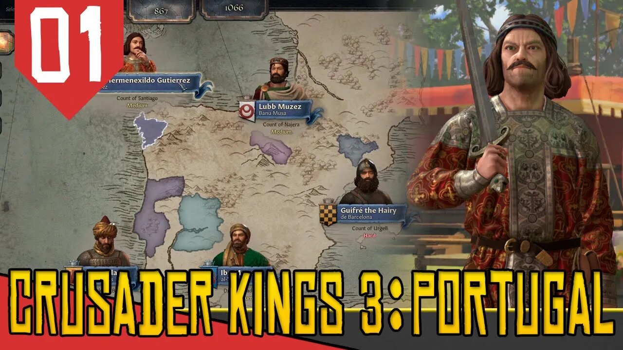 REINO DE PORTUGAL com NOVAS MECÂNICAS! - Crusader Kings 3 Tours & Tournaments #01 [Gameplay PT-BR]