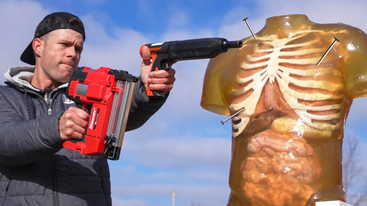 Nail Guns vs Human Torso, Are Action Movies Lying To Us?!