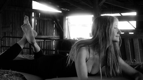 Yoga On The big Hay bales