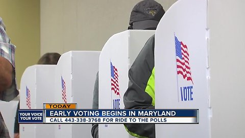 Maryland voters can get a jump start as early voting centers open Thursday