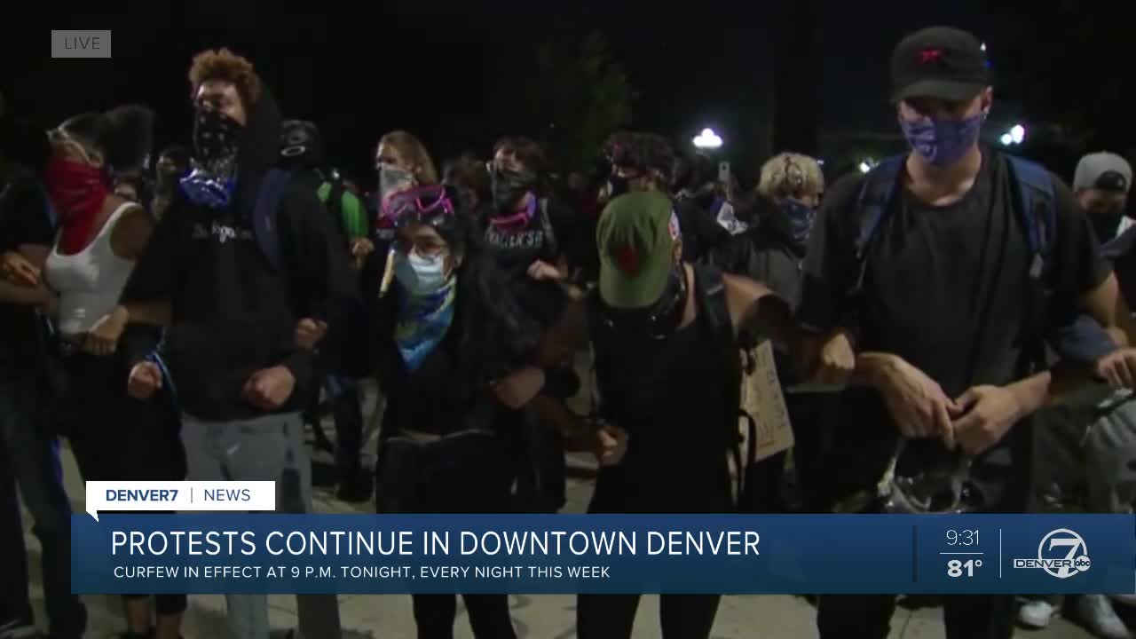 Protesters form human chain near Colorado State Capitol