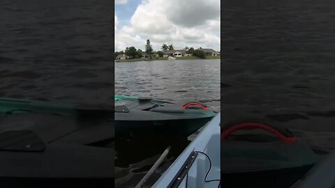 Gorgeous Girl Takes motorized KAYAK for a spin!