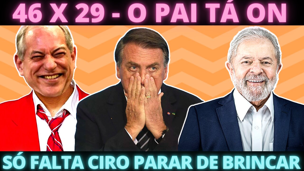 Pesquisa dá 46x29 a Lula. Vitória no primeiro turno só depende do eleitor de Ciro Gomes