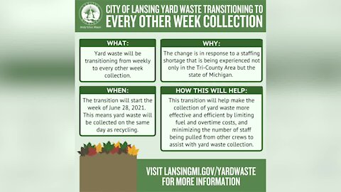 Lansing changes yard waste pick up to biweekly