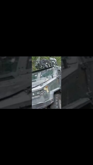 Footage of the Ukrainian armored car "Cossack", captured by the group "V" in the Slavic direction