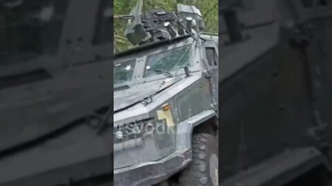 Footage of the Ukrainian armored car "Cossack", captured by the group "V" in the Slavic direction