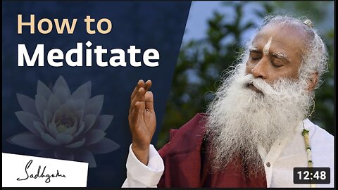 How to Mediate Sadhguru