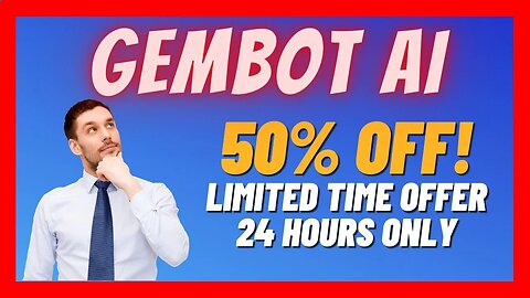 GemBot AI 50% OFF Monthly Fee 🎯 24 Hours Pre Sale ⏰ Shall We Do This ❓