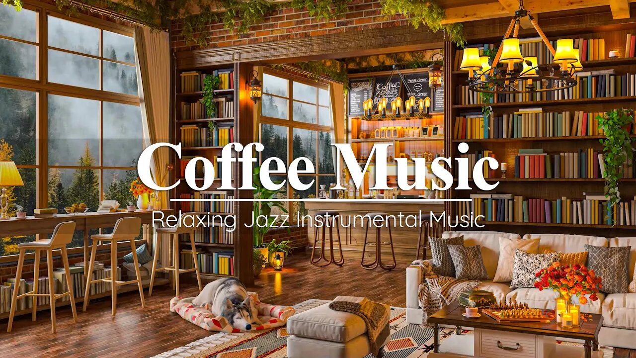 Jazz Instrumental Music in Cozy Coffee Shop Ambience ☕Relaxing Background Music for Study, Work