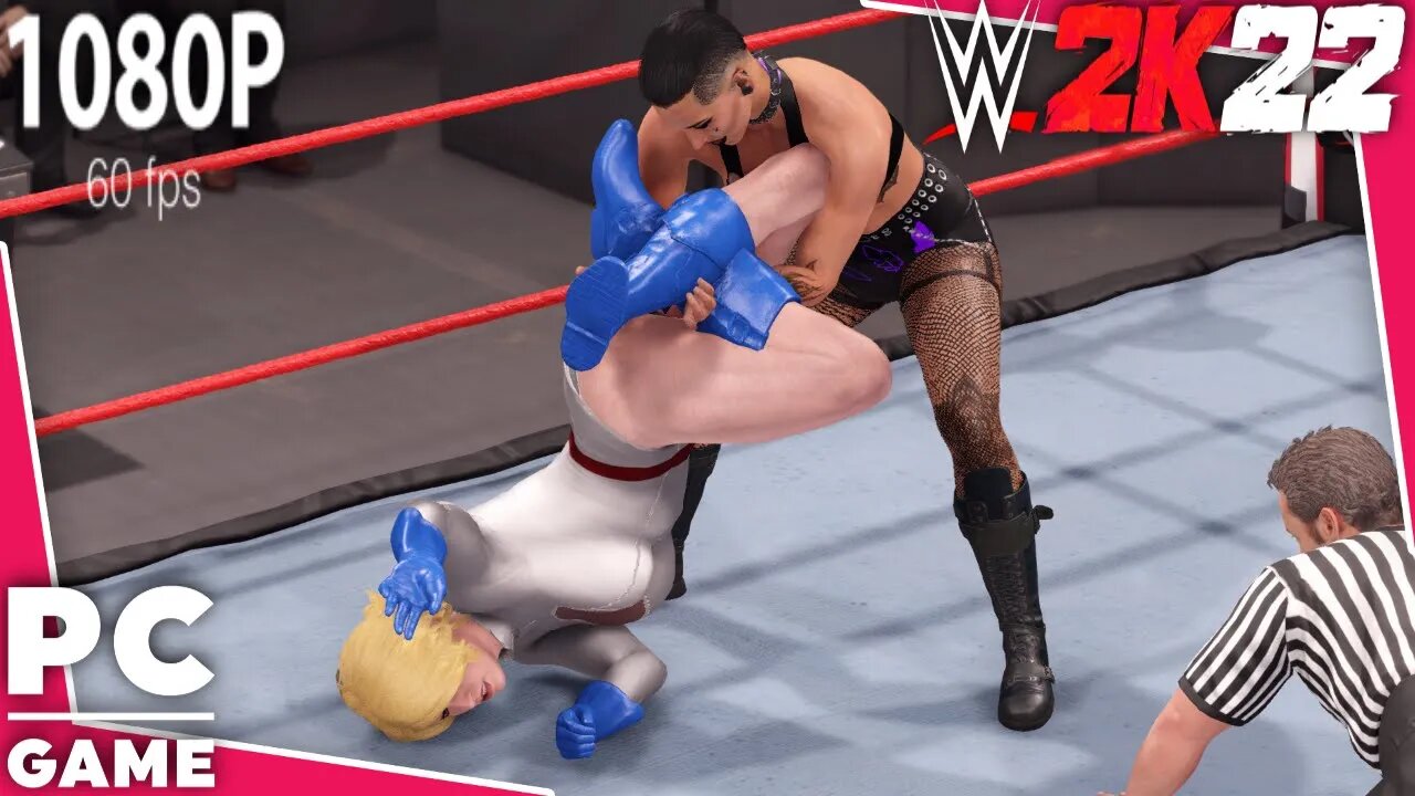WWE 2K22 | POWER GIRL V RHEA RIPLEY! | Requested 2 Out Of 3 Falls Count Anywhere Match [60 FPS PC]