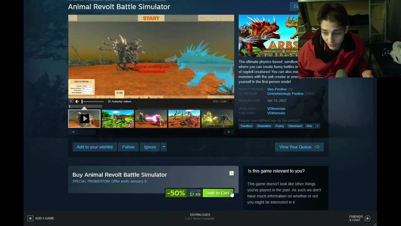 Tutorial For How To Buy The Animal Revolt Battle Simulator On Steam