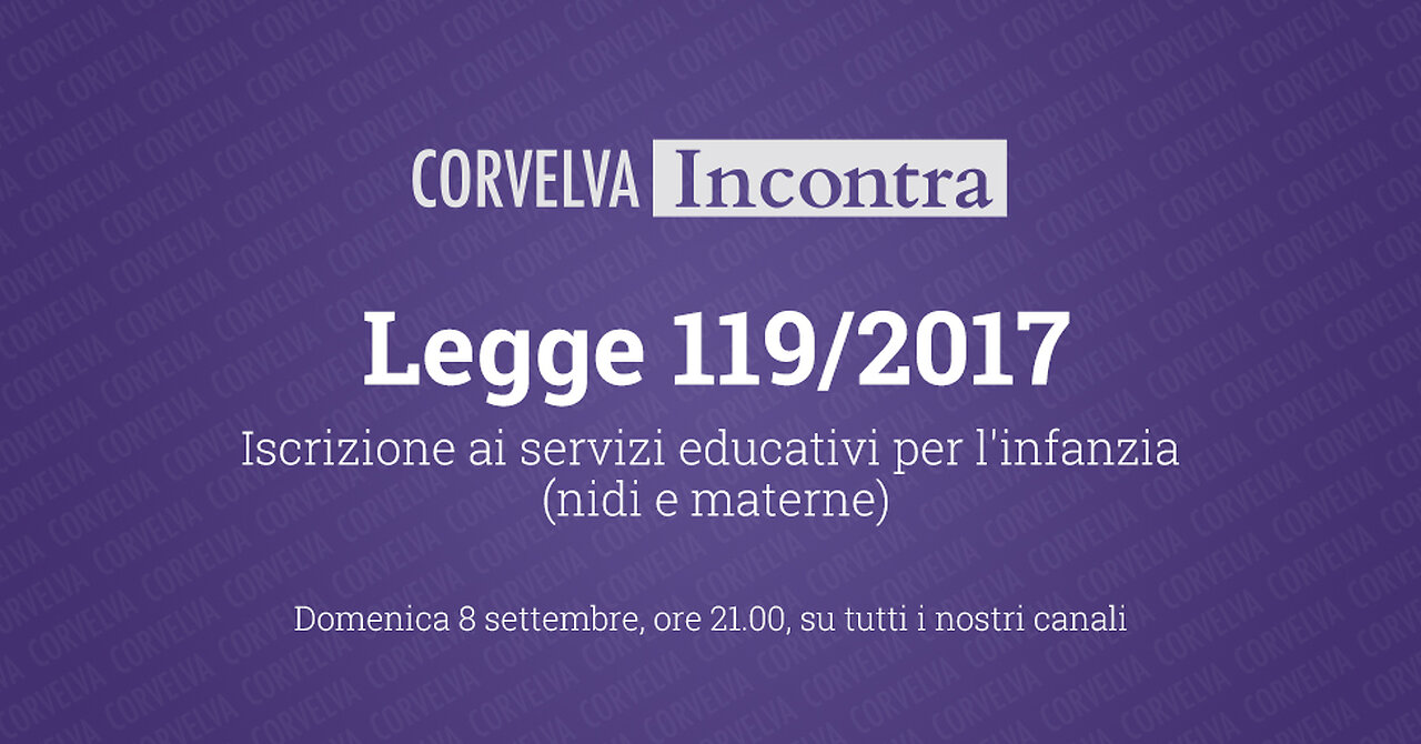 Legge 119/2017: Iscrizione ai servizi educativi per l'infanzia (nidi e materne)