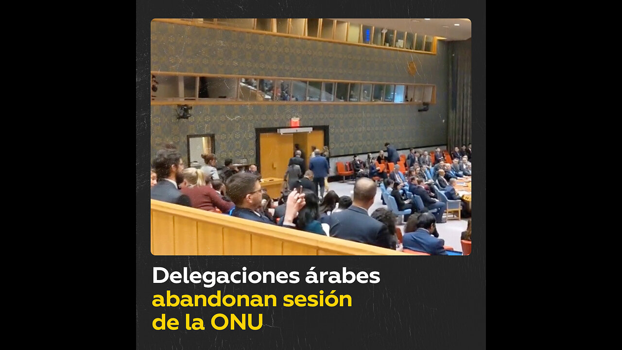 Representantes árabes abandonan la sala durante el discurso de Israel en la ONU