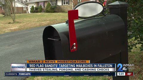 'Red flag bandits' targeting Harford County mailboxes, stealing and cashing checks