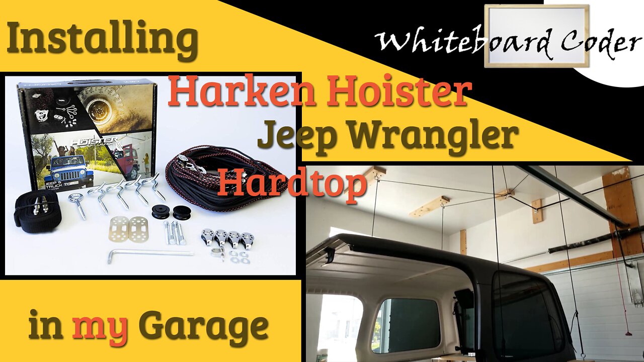 Installing Harken Hoister Jeep Wrangler Hardtop in my Garage
