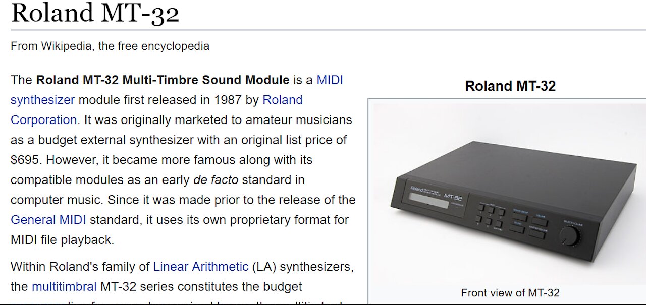 Emulating Roland MT-32 better then the original Hardware using Windows 10 open source Soft w]Paul