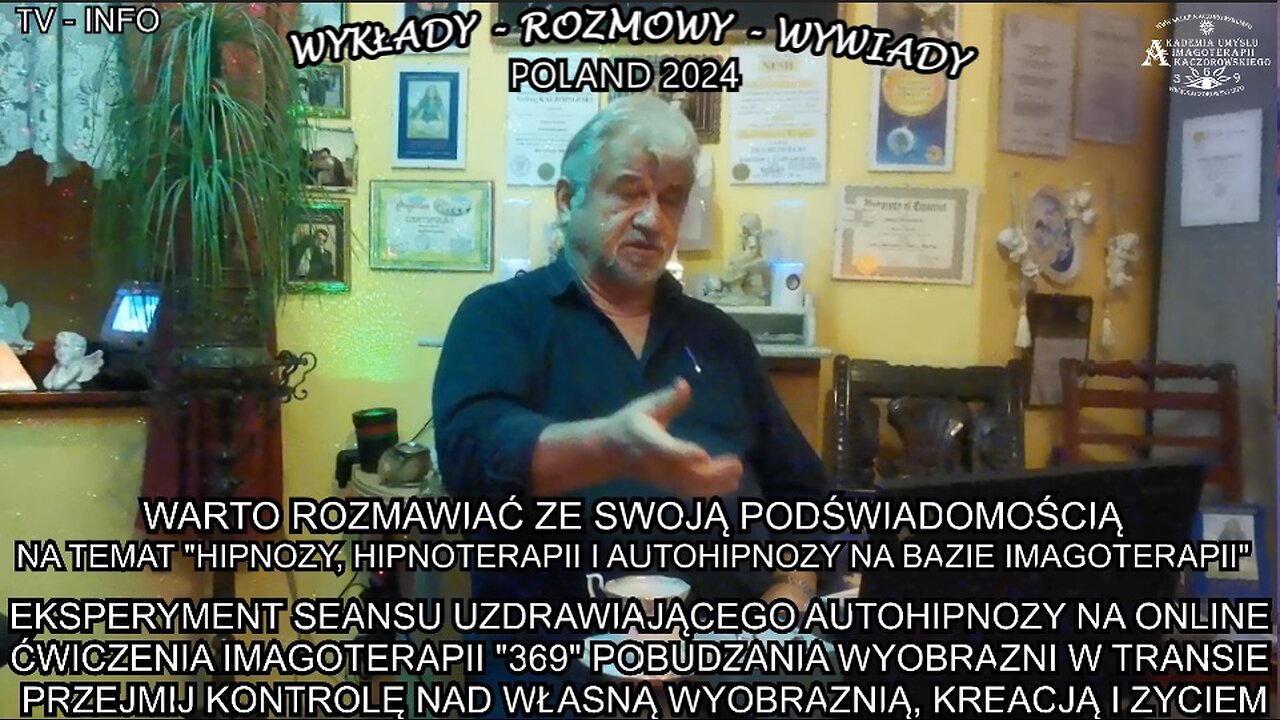 EKSPERYMENT SEANSU UZDRAWIAJĄCEGO AUTOHIPNOZY NA ONLINE. ĆWICZENIA IMAGOTERAPII ''369''