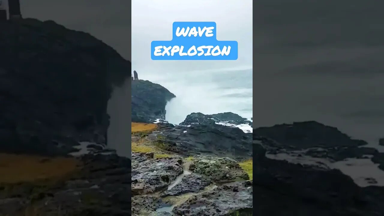 WAVE EXPLOSION IN DEPOE BAY OREGON