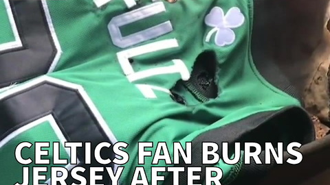 Celtics Fan Burns Jersey After Boston Trades Pick To 76ers