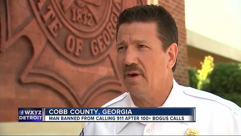 Man banned from using 911 after calling more than 100 times in 3 years