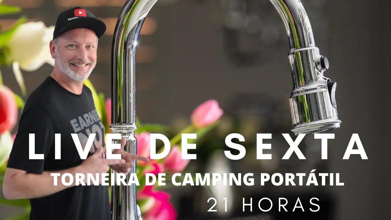 LIVE DE SEXTA AS 21H - EQUIPAMENTOS PARA CAMPING: TORNEIRA PORTÁTIL RECARREGAVEL #tendeuecoisarada