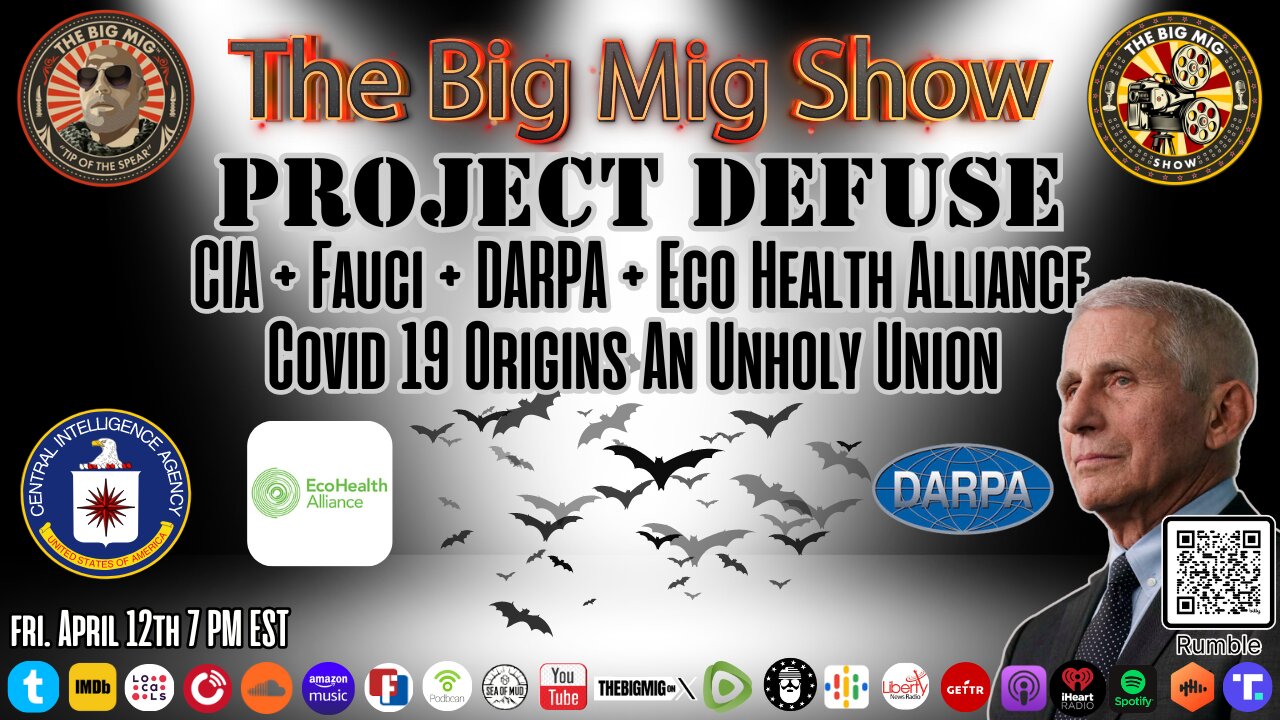 Fauci Lied, He's Involved w/ Project DEFUSE CIA, , DARPA, & Eco Health Alliance |EP261