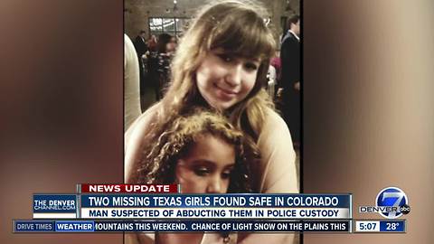 Missing Texas girls found safe in Colorado