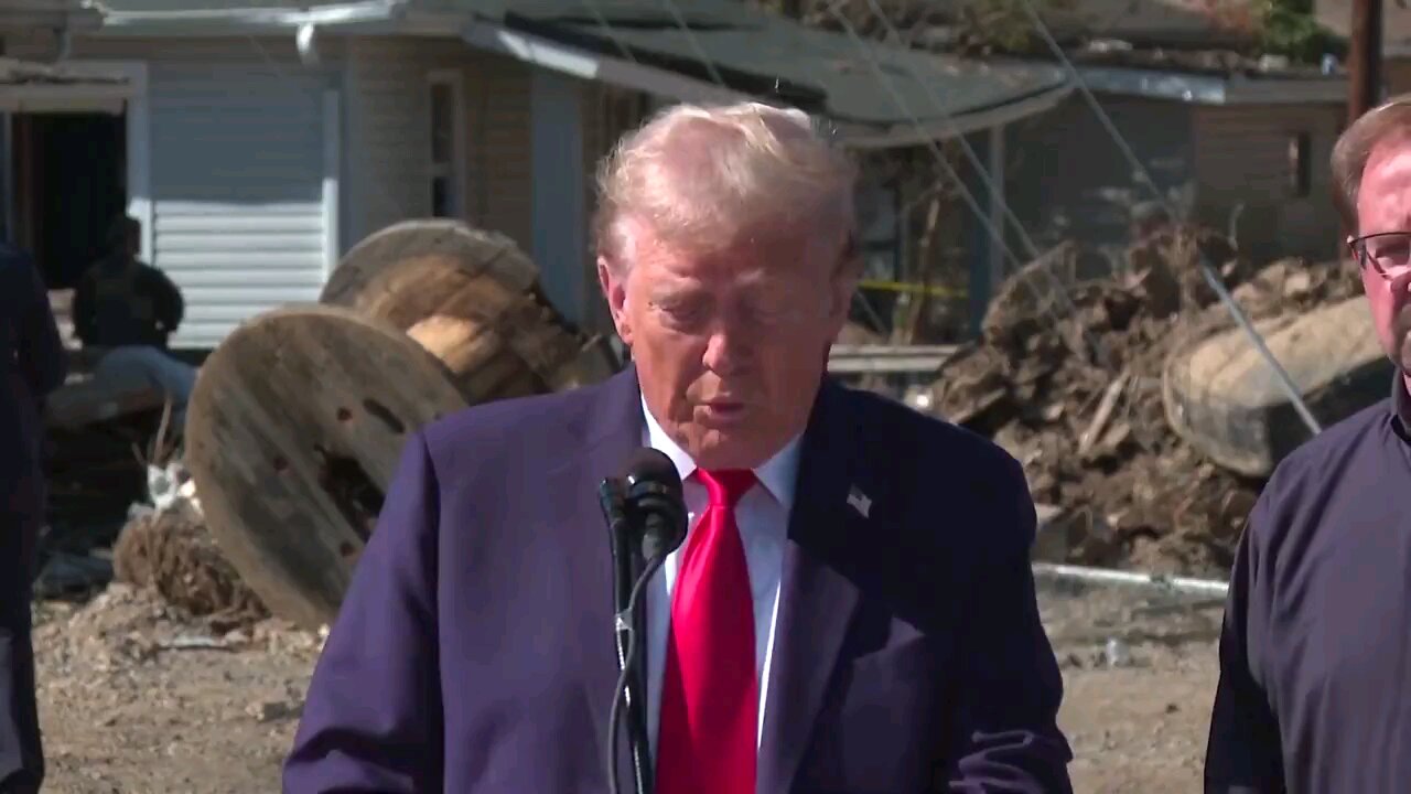 Trump in Ashville, NC: "We ask God to give you strength and comfort and peace."