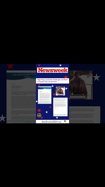 Joe Exotic challenges the President of the United States of America, Joe Biden to a debate