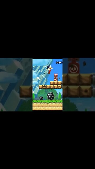 Good thing I got a helmet #supermariomaker2 #supermariobros #fail