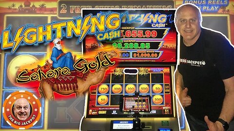 ⚡ HIGH ROLLIN' on Lightning Link $50 Spins ⚡ Sahara Gold Bonus Win!