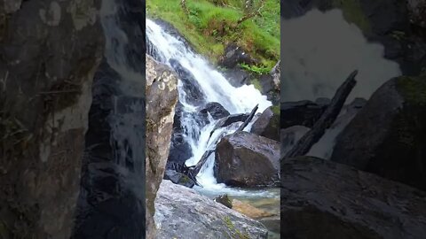 As water falls Steall Waterfall Scotland