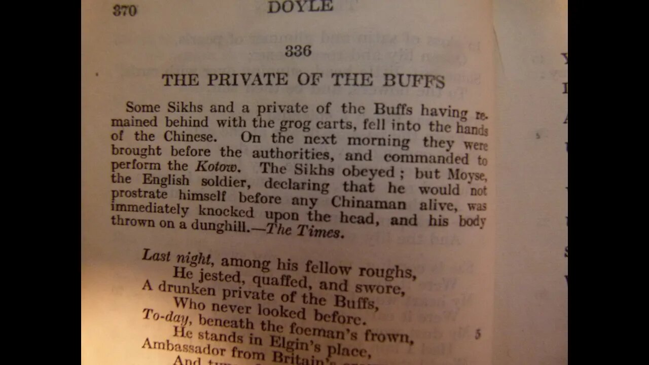 The Private Of The Buffs - Sir F. H. Doyle