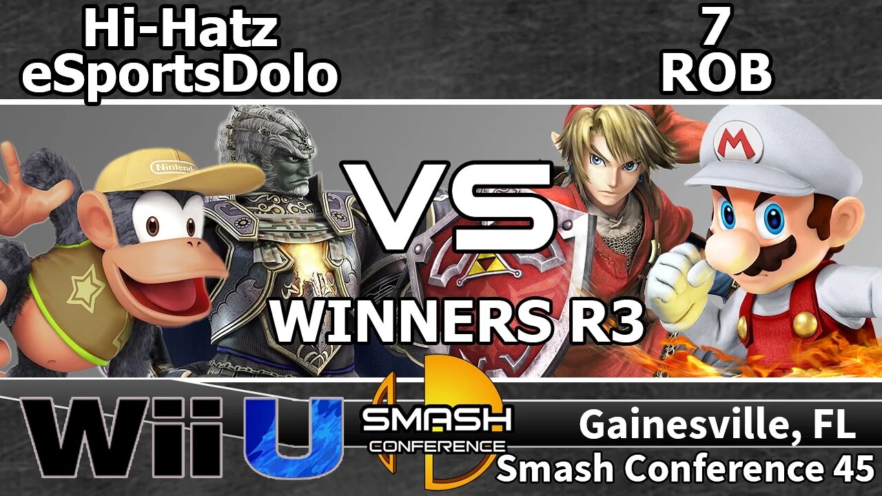 Hi-Hatz & eSportsDolo vs. 7 & ROB - SSB4 Teams Winners R3 - SC45