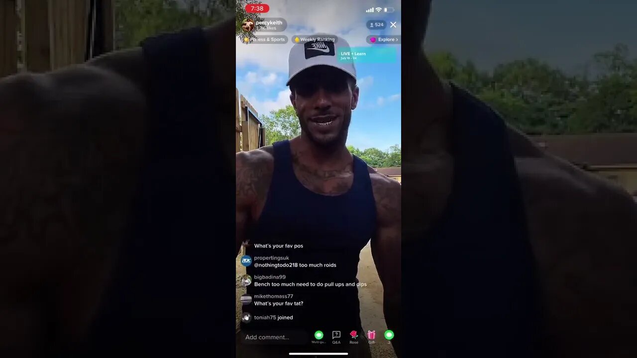 PERCY KEITH ON BEING HEALTHY TIKTOK LIVE