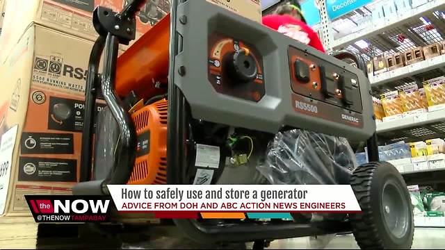 How to safely use and store a generator