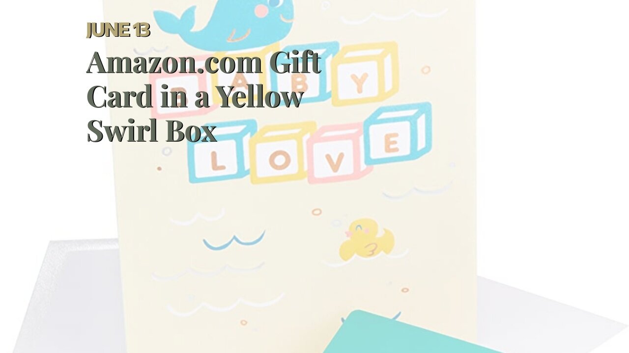 Amazon.com Gift Card in a Yellow Swirl Box