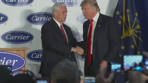 Donald Trump announces jobs are staying in Indianapolis instead of going to Mexico from Carrier plant