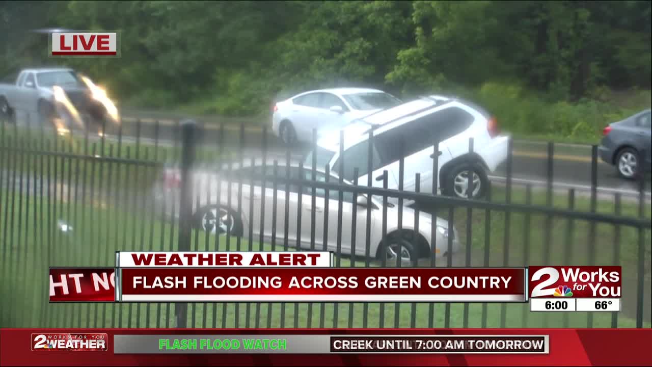 Flooding causes crashes around Green Country