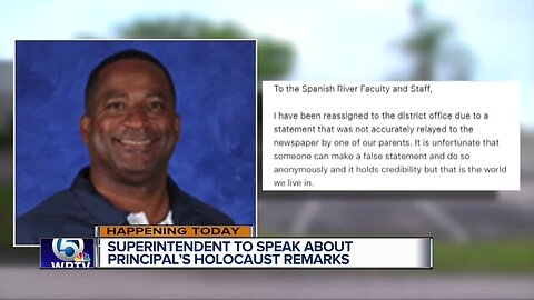 Superintendent of Palm Beach County schools to release video statement after Spanish River HS principal reassigned over Holocaust statement