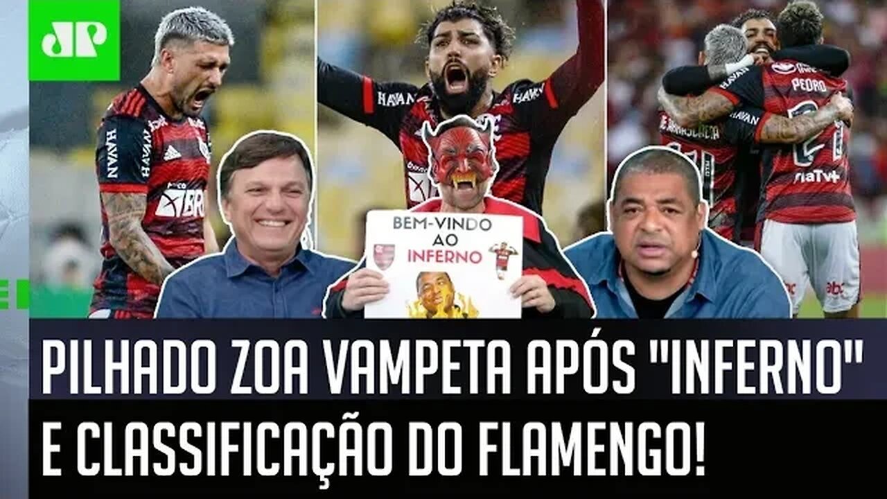 "VOCÊ VAI VIVER UM INFERNO, SEU BOBO!" Pilhado ZOA Vampeta após Flamengo ELIMINAR o Atlético-MG!