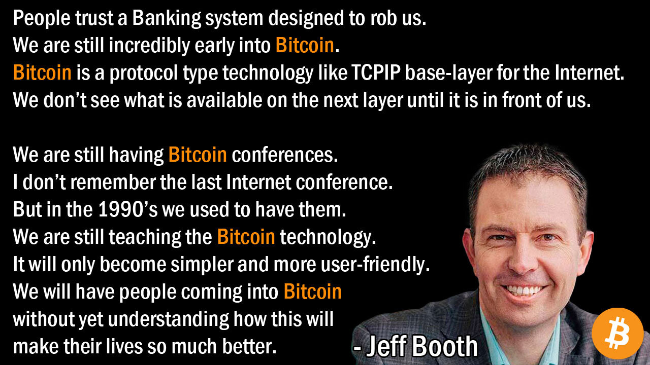 Wise words from Jeff Booth (Ignore or hate on it at your own peril) 🖨️💸💸💸💸💸💸