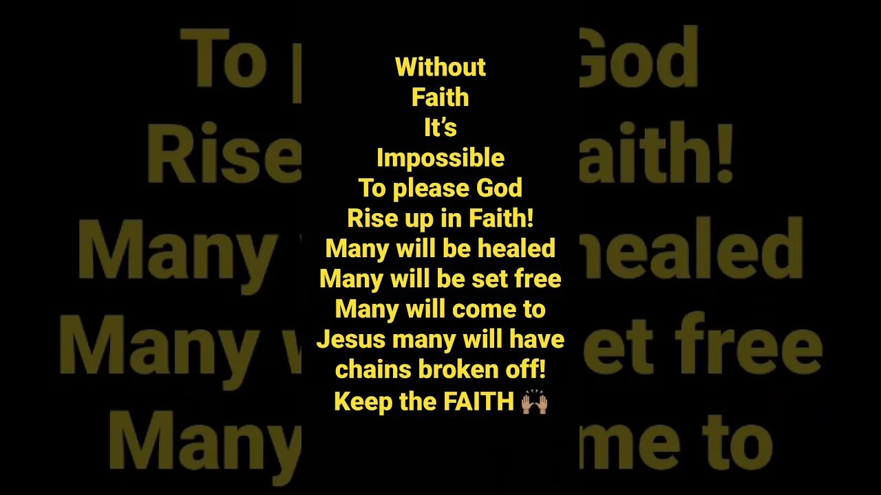 WE GOT TO HAVE IN THE LORD!!!