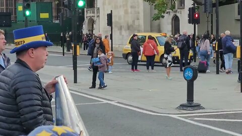 Steve bray shouts at m.p. leaving parliament #london