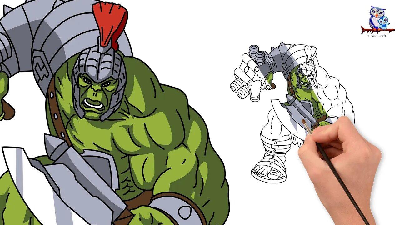 How to Draw Incredible Hulk: Planet Hulk - Step by Step