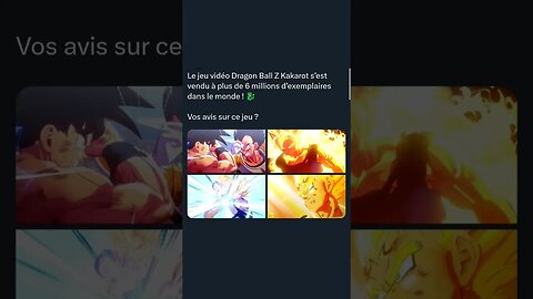 Le jeu vidéo Dragon Ball Z Kakarot s’est vendu à plus de 6 millions d’exemplaires dans le monde ! 🐉