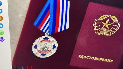 Ukraine War Trophy A Separatist Medal From A Downed Fighter Pilot. "За Заслуги" Медаль Сепаратиста