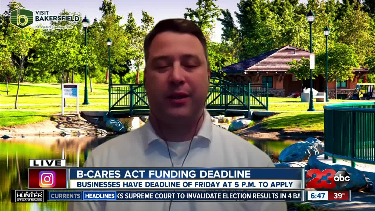 Businesses have until Friday to apply for B-CARES
