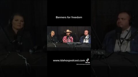 Banners for freedom founder