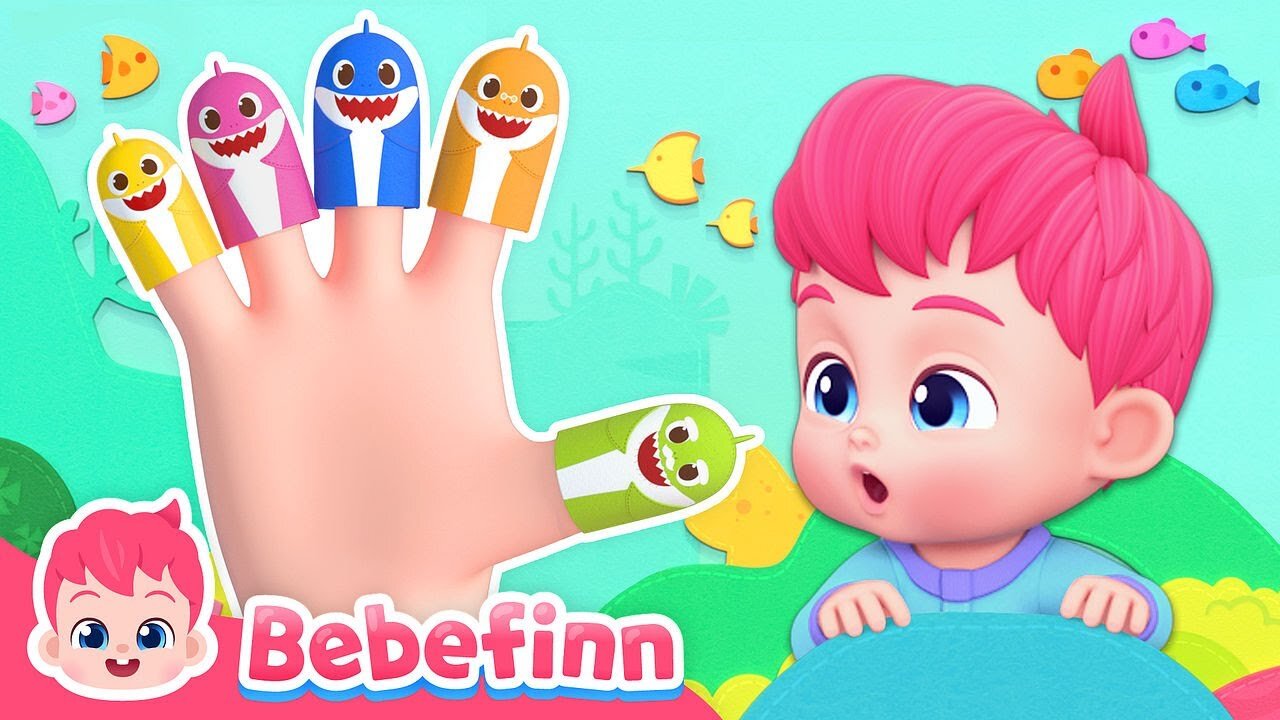 [NEW] 🦈 Shark Finger Family | Baby Shark Doo Doo Doo | Bebefinn Best Songs and Nursery Rhymes